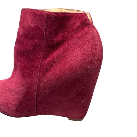 Cole Haan Pink Fuchsia Suede‎ Air Technology Hidden Wedge Booties - Picture 4 of 10